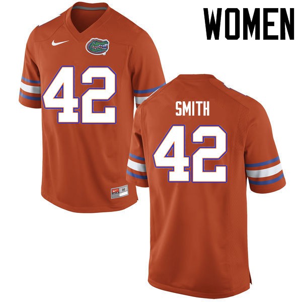 Florida Gators Women #42 Jordan Smith College Football Jersey Orange